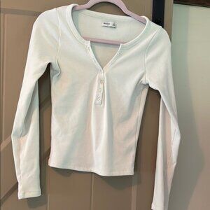 Hollister White Long Sleeve Tee